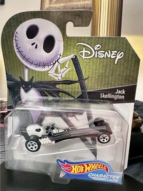 Disney Jack Skellington Black & White Hot Wheels Character Car 2018